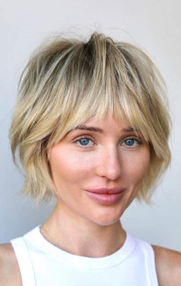 Sassy Short Hairstyles For Modern Elegance Shadow Root Blonde Bixie