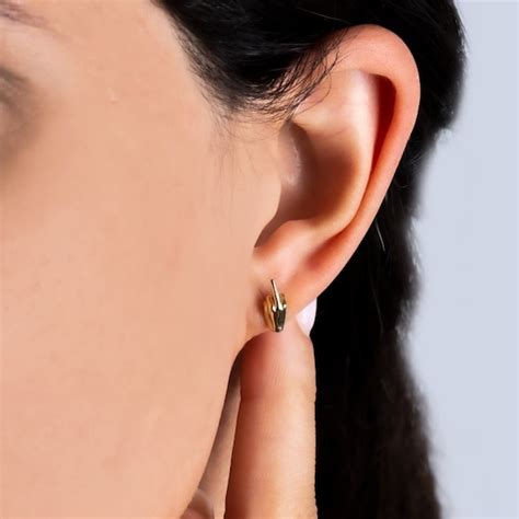 14K Gold Fuck Off Earrings Middle Finger Stud Earrings Adult Etsy