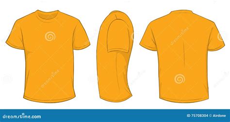 Orange Shirt Template Stock Illustration Illustration Of Orange 75708304