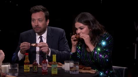 Selena Gomez And Jimmy Fallon Feel The Burn In A Hot Ones Crossover Episode Entertainment