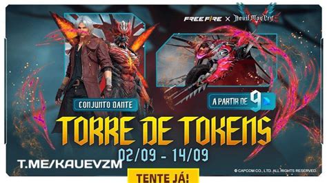 Free Fire Conjunto Dante Retorna Ao Jogo No Torre De Tokens Tudo Que