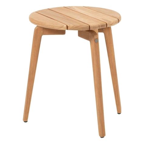 4 Seasons Outdoor Zucca Bijzettafel Teak 45 Cm Rond Ultiem Buitenleven