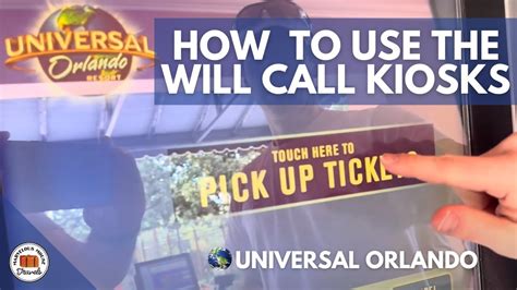 Using The Will Call Kiosk At Universal Orlando Resort Youtube