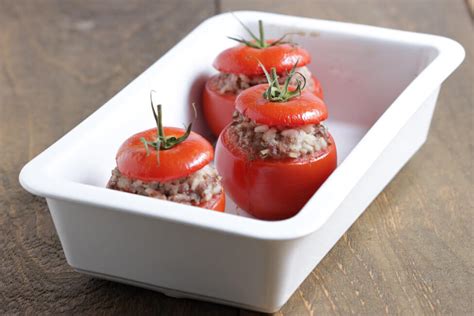 Gef Llte Tomaten Mit Hackfleisch Und Reis Foodundco De