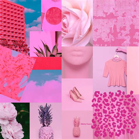 Pink Collage Scarf Collage Of Pink 90x90cm Allco Distributors