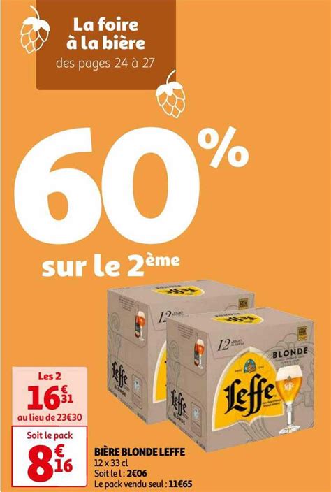 Promo Bière Blonde Leffe chez Auchan iCatalogue fr