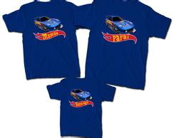Kit Família Hot Wheels Personalizado camisetas Elo