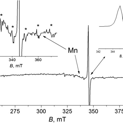 Epr Spectra Of Sample N At K Left Insert Enlarged Spectrum Of