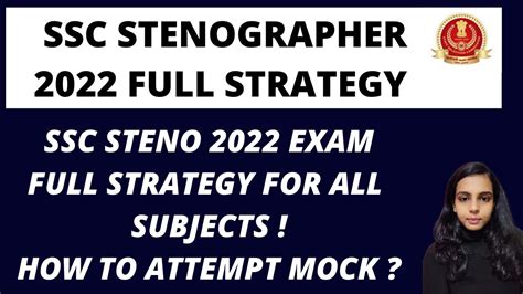 Ssc Stenographer 2022 Full Strategy To Clear Exam In This Attempt Ssc