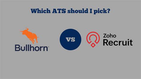 Bullhorn Vs Zoho Recruit Which Ats Should I Pick