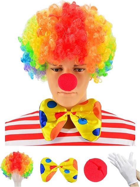 Amazon Clown Costume Clown Rainbow Wig Clown Nose Bow Tie