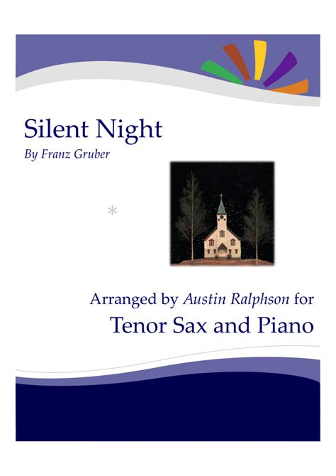 Silent Night For Tenor Sax Solo With FREE BACKING TRACK And Piano