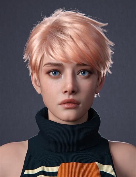 Download Free High Quality Dforce Ak Handsome Hair For Genesis 9 8 And 8 1 3d Model For