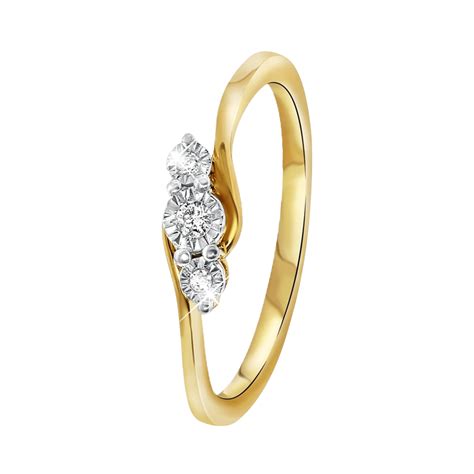 Karaat Bicolor Gouden Ring Diamanten Ct Lucardi Be