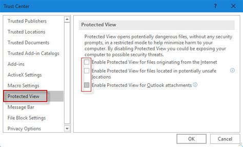 Enabledisable Protected View In Office 2016 Wordexcelpowerpoint