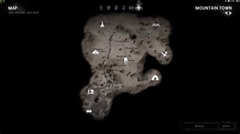 Long Dark Mountain Town Map