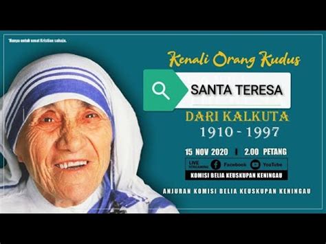 Kenali Orang Kudus Santa Teresa Dari Kalkuta Mother Teresa Of