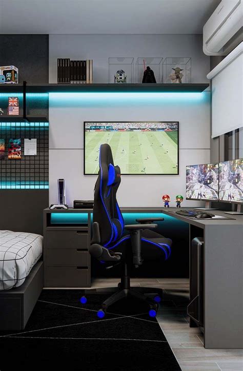 Quarto Gamer 60 Ideias E Dicas Incríveis Para Decorar In 2024 Boy Bedroom Design Gamer