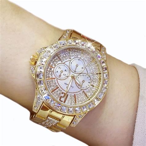 Women Rhinestone Crystal Quartz Watches Lady Dress Watch Luxury Brand