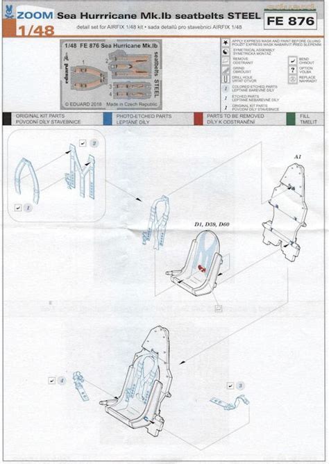 Hawker Sea Hurricane Mkib Seatbelts Steel Eduard 148