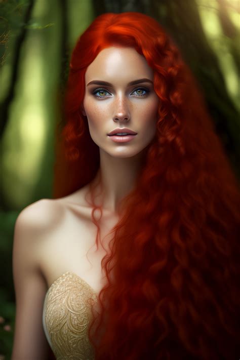 Lexica Brunette Wild Hair Red Hair Ivory Fair Skinned Exotic