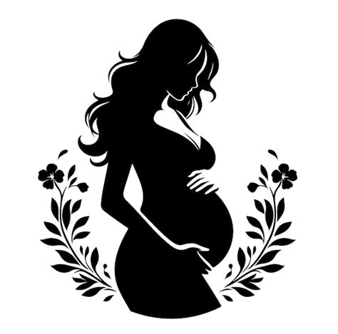 Premium Vector Pregnant Lady Silhouette Vector