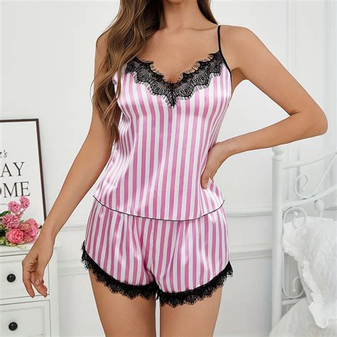 Xdegoge Satin Nightgowns For Women Silk Slip Dress Sleepwear Sexy V Neck Negligee Lingerie Short