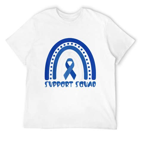 Colon Cancer Support Squad Colorectal Colon Cancer Rainbow T Shirt