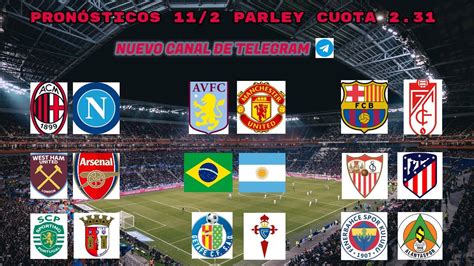 APUESTAS DEPORTIVAS HOY 11 2 PRONÓSTICOS PARLEY CUOTA 2 3PREMIER