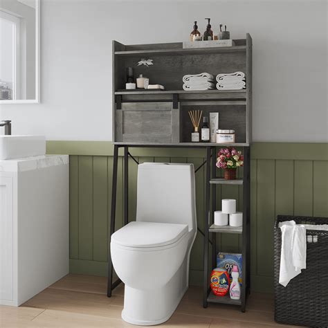 Furniouse Over The Toilet Storage Cabinet With Toilet Paper Holder