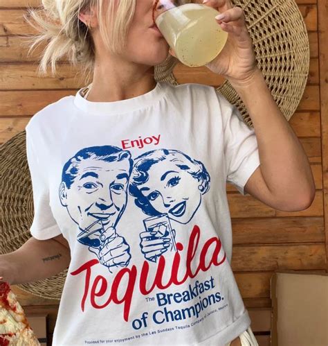 The Breakfast Tee L S Sundays Tequila In Breakfast Tee