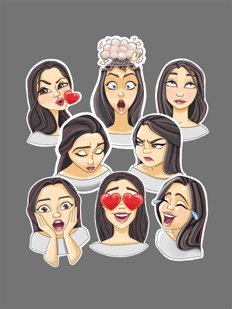 Sticker pack | Стикер-арт, Мультипликационные девочки, Рисунки