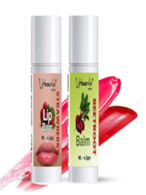 Buy Urbaano Herbal Set Of 2 Tint Strawberry And Beetroot Lip Balm 4 5 G