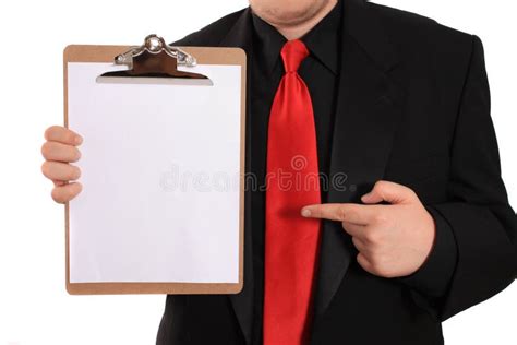 Man Holding Clipboard With Blank Page Stock Photo Image Of Clipboard