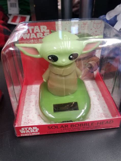 Star Wars Mandalorian Baby Yoda Solar Bobble Head