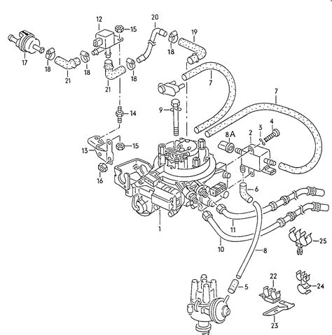 Volkswagen Golf 1988 1988 Vacuum System Fuel Line Activated Carbon Filter System Vag