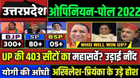 Uttar Pradesh Assembly Election 2022 Opinion Poll Exitpoll Bjp Spa Bsp ओपिनियन पोल