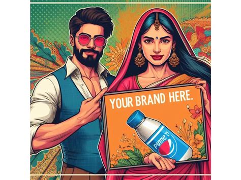 4 Watercolorman Woman Poster Advertising Your Brand Here Pop Art Retr