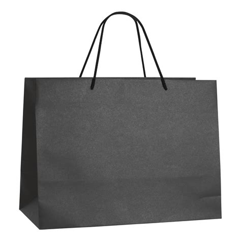 Sacs Papier Kraft Haut De Gamme Noir 39 X 18 X H 29 Cm 175 G Laval