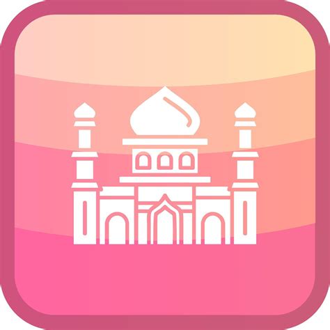 Mosque Glyph Squre Colored Icon 37432003 Vector Art At Vecteezy