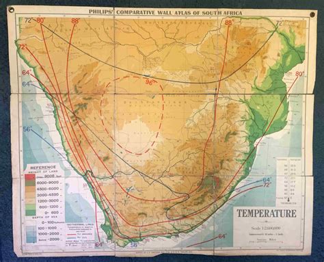 Map, Temperature: South Africa - Vintage & Modern