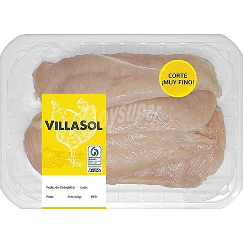 Sada Filetes De Pechuga De Pollo Corte Fino Peso Aproximado Bandeja 650 G