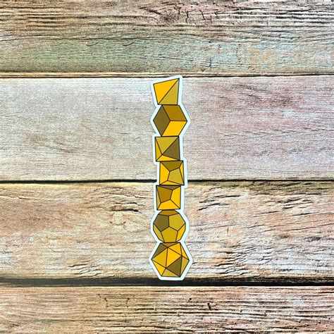 Yellow Dnd Dice Stack Vinyl Sticker Glossy Dice Sticker D20 Etsy