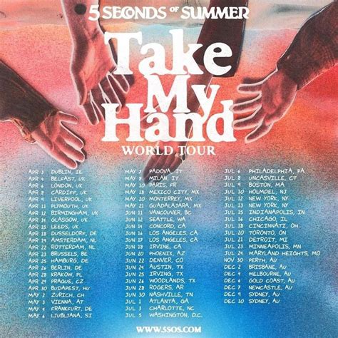 5 Seconds Of Summer Take My Hand Tour Setlist Genius