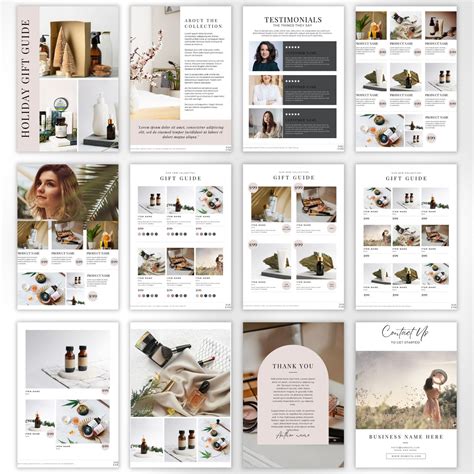 Editable Gift Guide Template | Holiday Gift Guide | Neutral