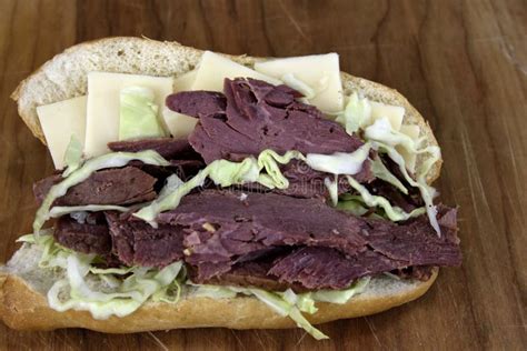 Corned Beef Deli Sandwich Stock Image Image Of Traditional 51494315