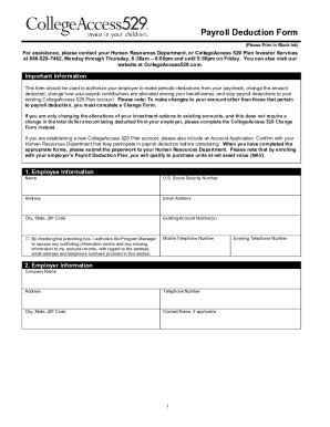 Fillable Online Payroll Deduction Authorization Form Fax Email