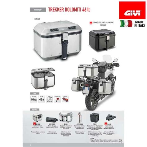 Set GIVI Frame Top Case Dolomiti DLM46B For Yamaha FJR 1300 01 05