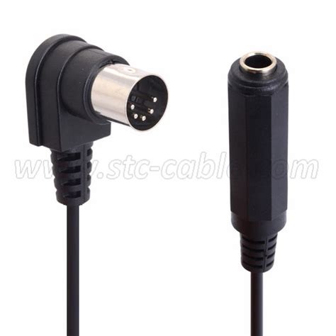 90 Degree Right Angle MIDI Male To 6 35mm Female TRS Stereo Audio Cable