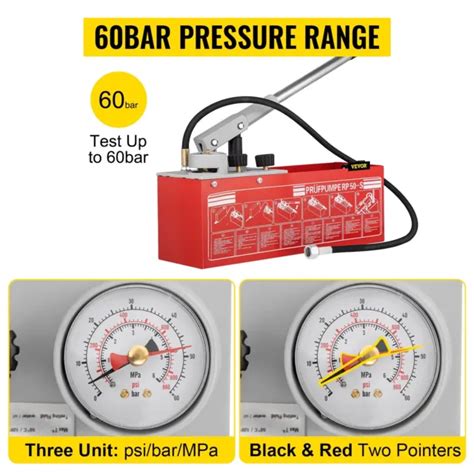 Vevor Hydraulic Manual Pressure Test Pump Hydrostatic Water Pressure